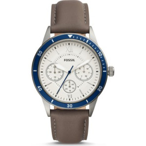 Correa de reloj Fossil BQ2341 Cuero Gris 22mm